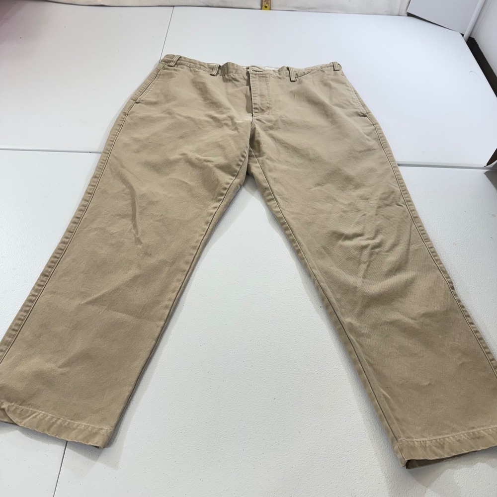 ORVIS Mens Classic Chinos Khaki Straight Fit Cotton Pants Size 40